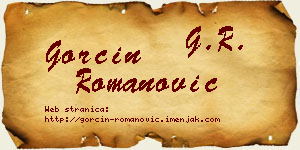 Gorčin Romanović vizit kartica